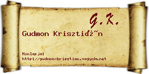Gudmon Krisztián névjegykártya