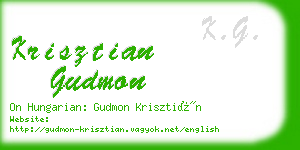 krisztian gudmon business card